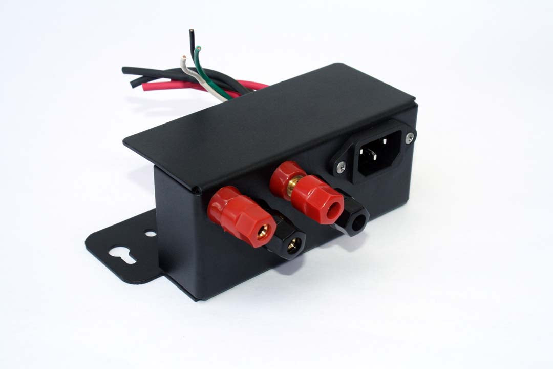 Power supply cover with power cable and connector